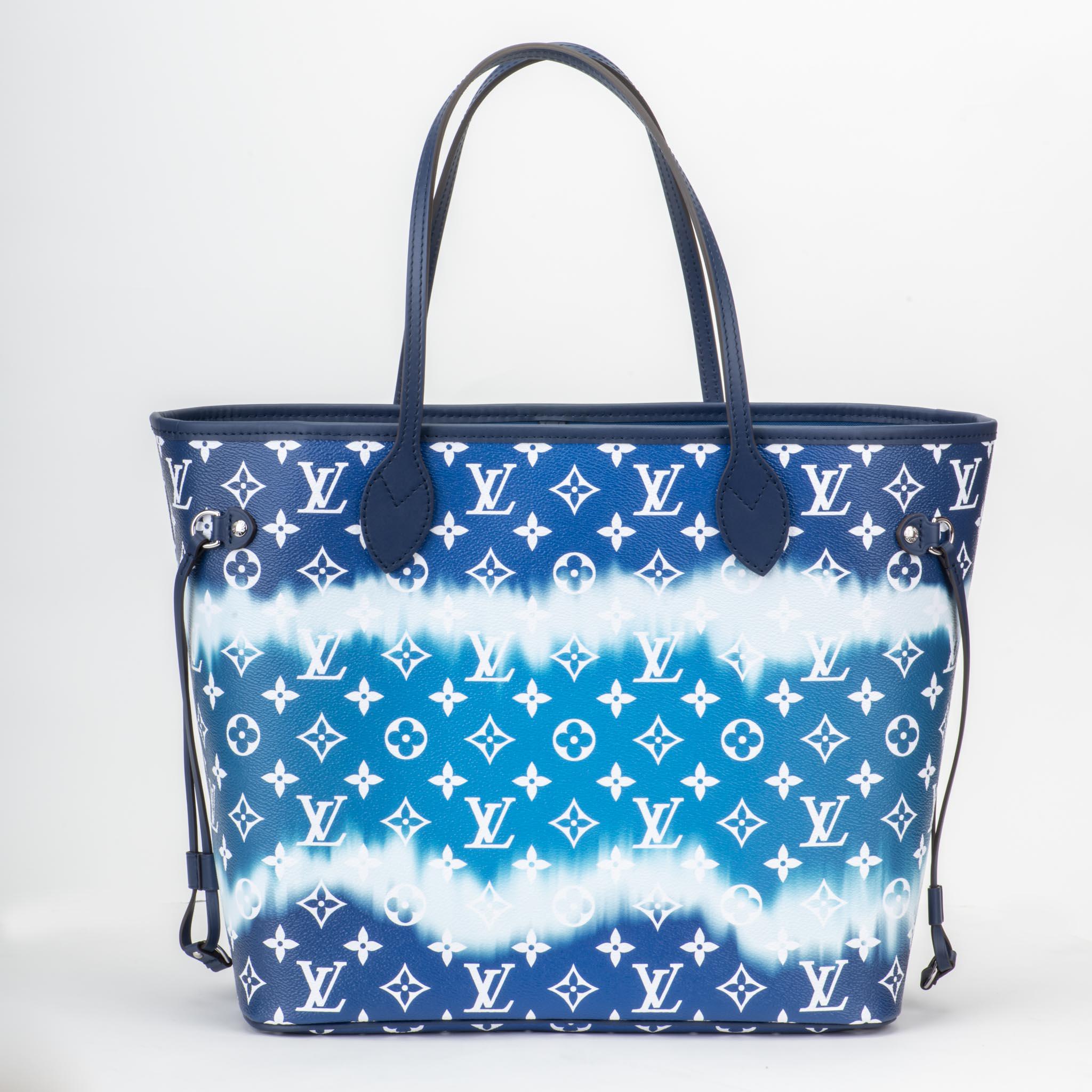 New in Box Louis Vuitton Limited Edition Escale Blue Neverfull Tote Bag 1