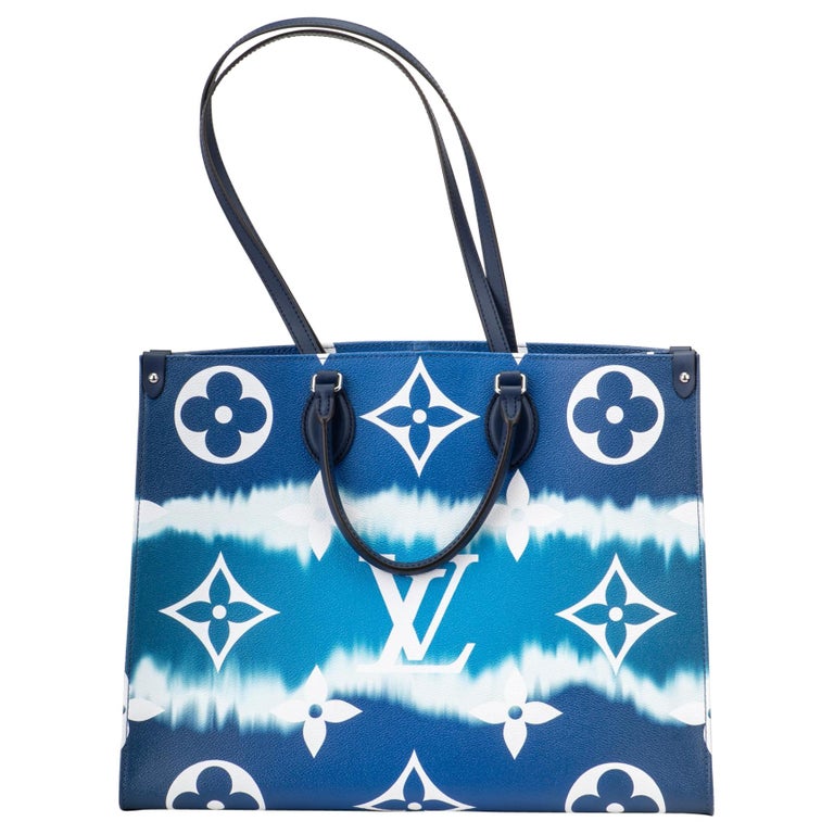 Louis Vuitton Blue Escale On The Go Bag at 1stDibs