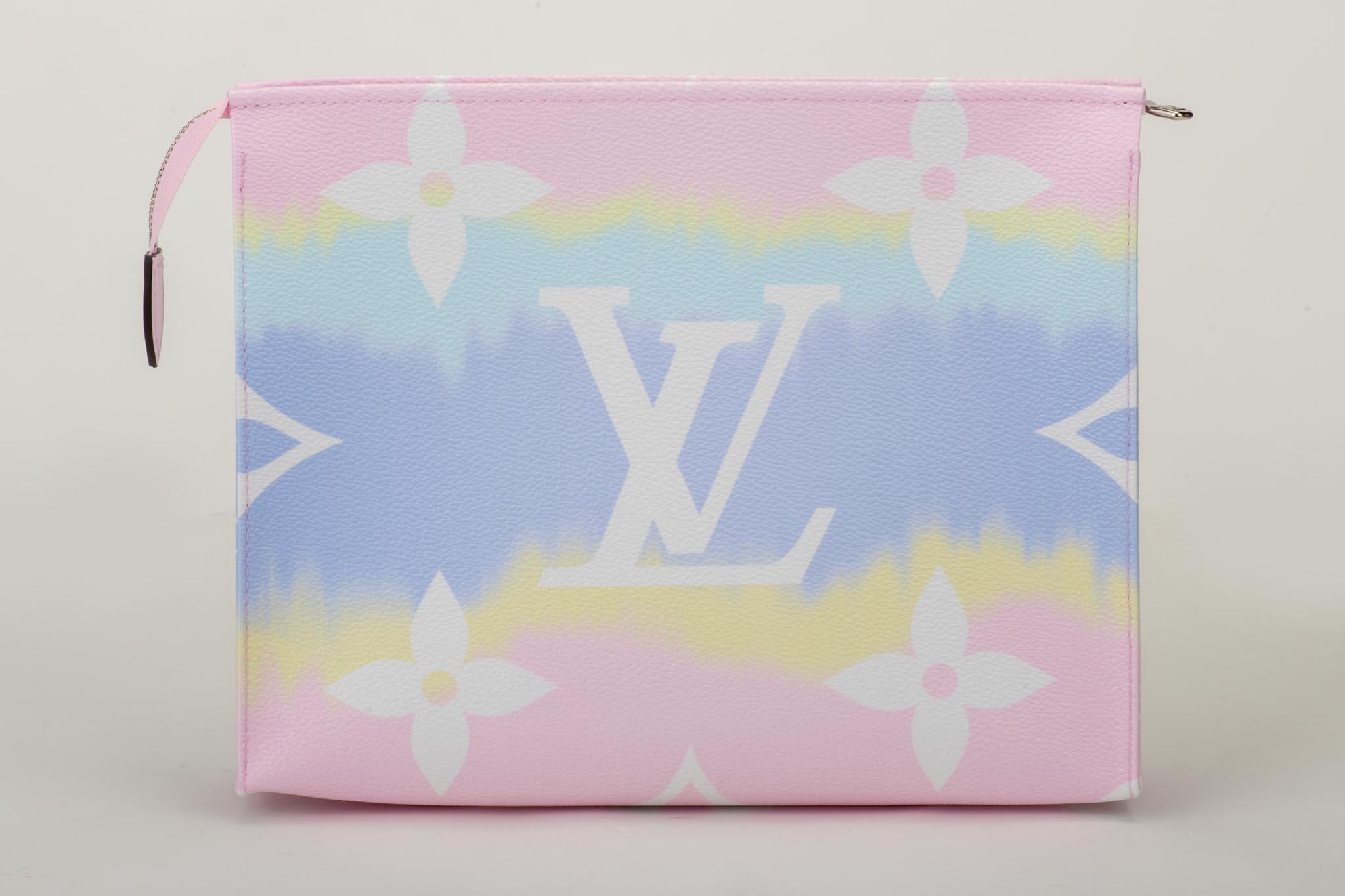 Gray New in Box Louis Vuitton Limited Edition Escale Trousse Pochette Pink 