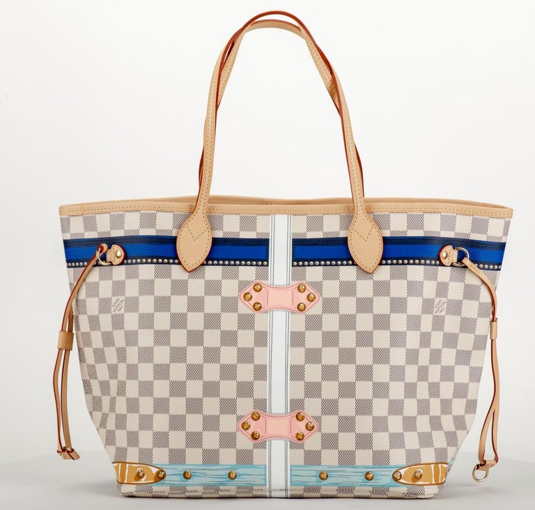 New in Box Louis Vuitton Limited Edition Forte Damier Neverfull Tote Bag For Sale at 1stdibs