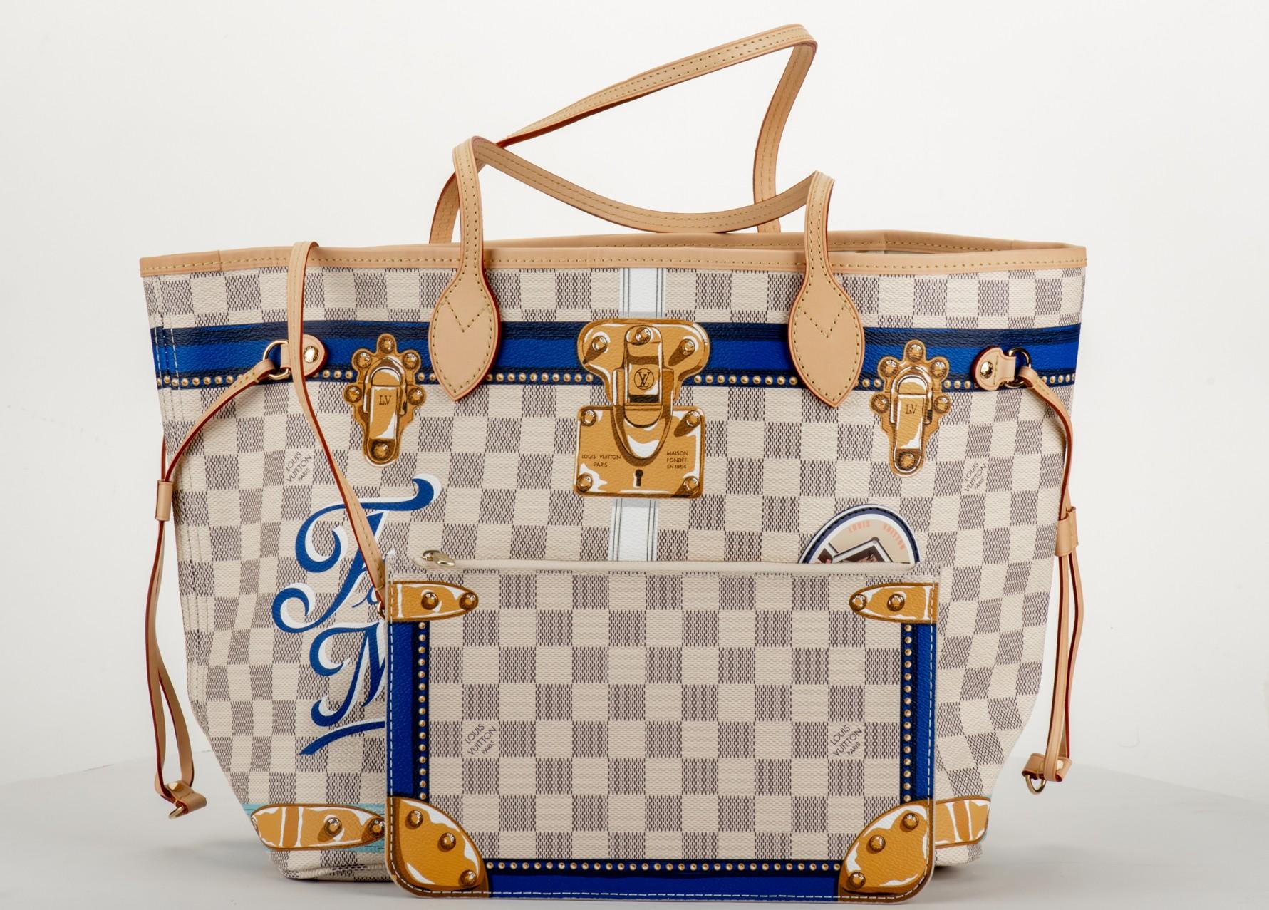 Women's New in Box Louis Vuitton Limited Edition Forte Damier Neverfull Tote Bag