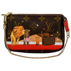 New in Box Louis Vuitton Limited Edition Lions Ghepards Pouchette Bag