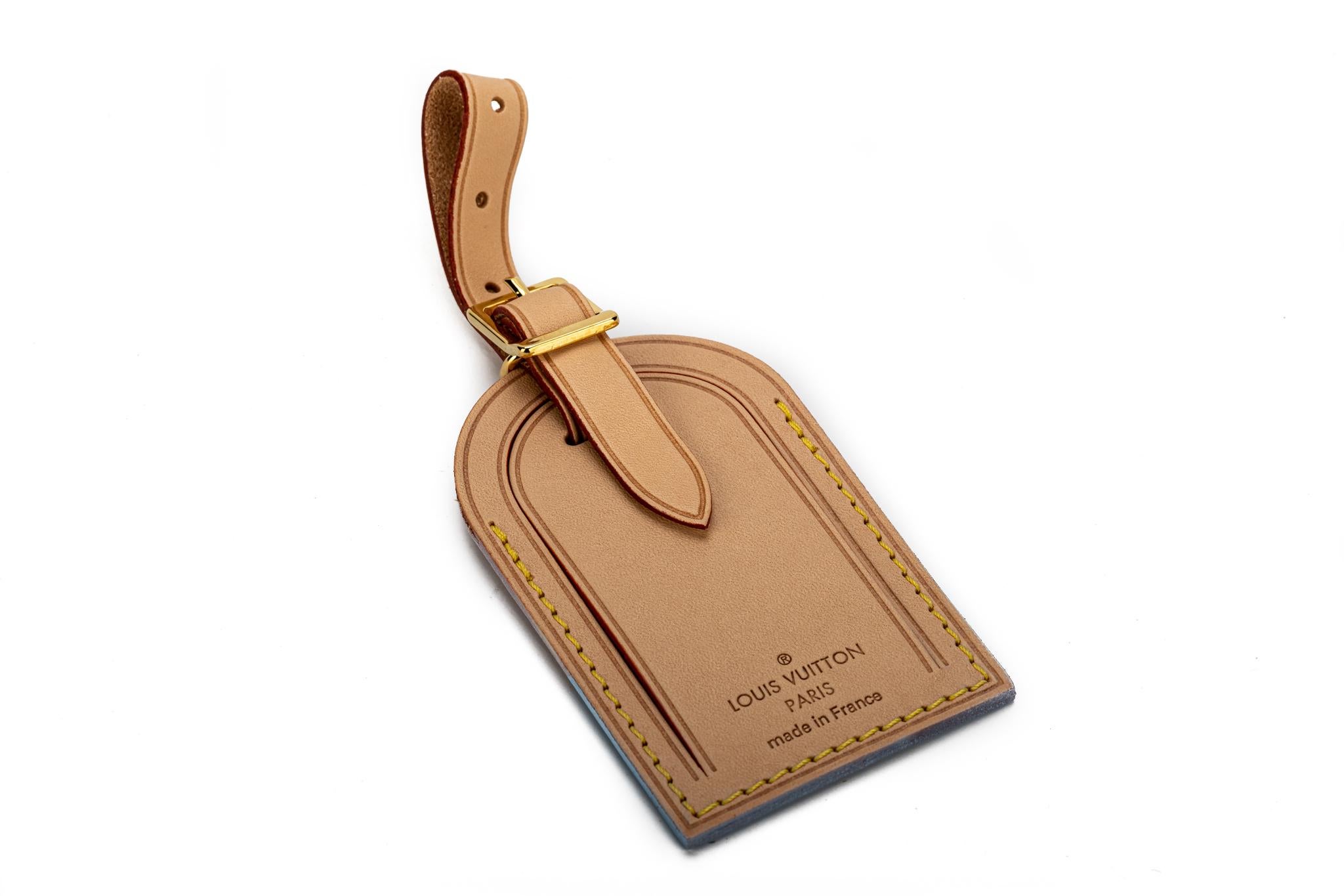 Originalverpackt Louis Vuitton Limited Edition Gepäck Name Tag Saint Tropez (Braun) im Angebot