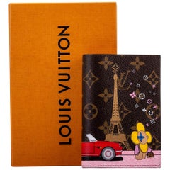 Louis Vuitton Monogram Vivienne Xmas Paris Passport Cover Rouge