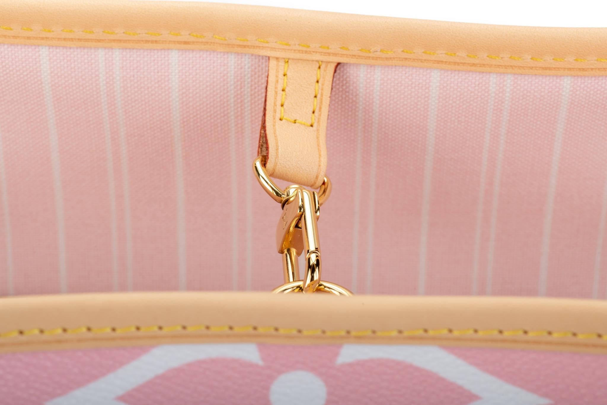 New in Box Louis Vuitton Limited Edition Pink Ombre Neverfull  Bag 5