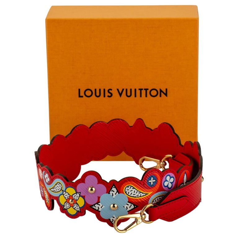 New in Box Louis Vuitton Limited Edition Red Bag Strap For Sale at 1stDibs