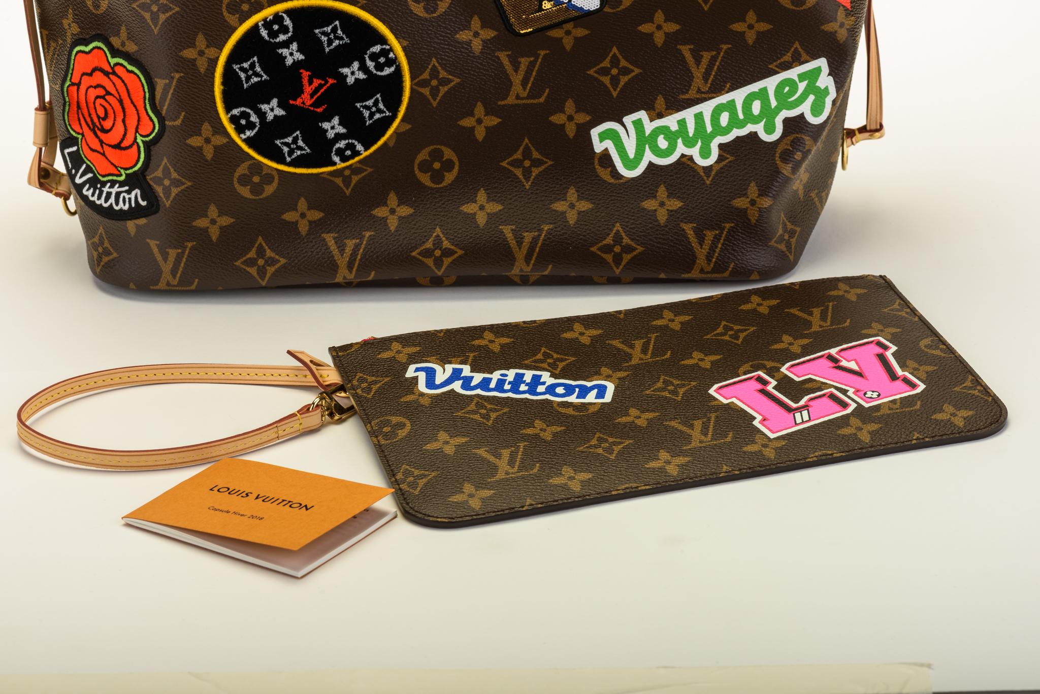 New in Box Louis Vuitton Limited Edition Stickers Neverfull Tote Bag 4