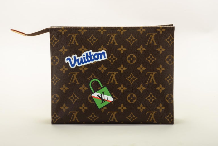 New in Box Louis Vuitton Limited Edition Stickers Pouchette Bag For