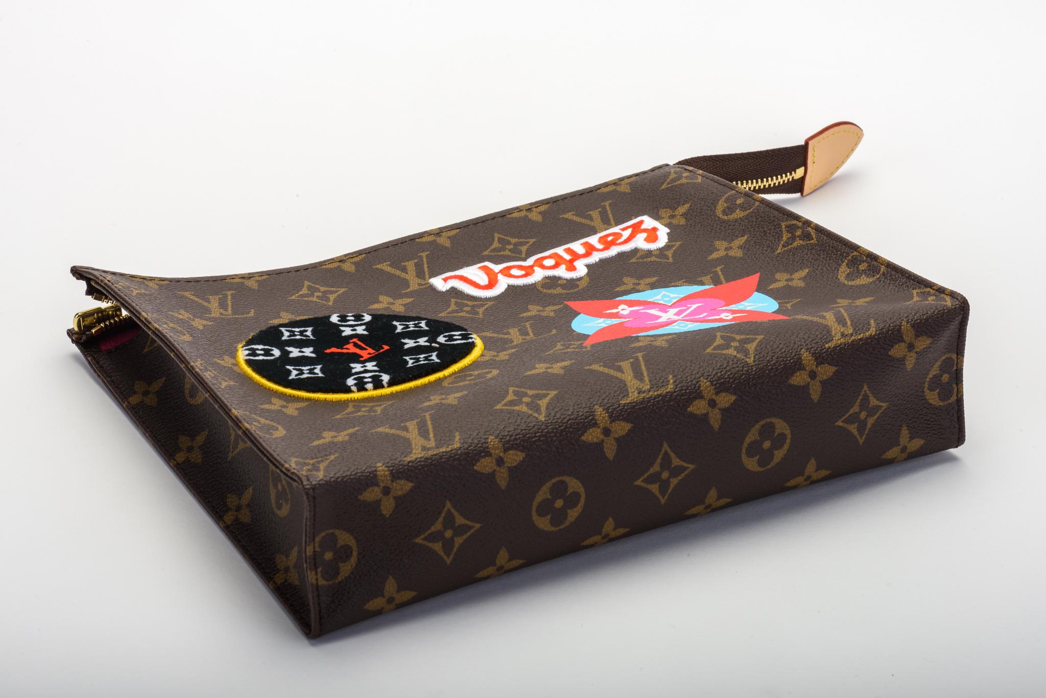 New in Box Louis Vuitton Limited Edition Stickers Pouchette Bag In New Condition In West Hollywood, CA