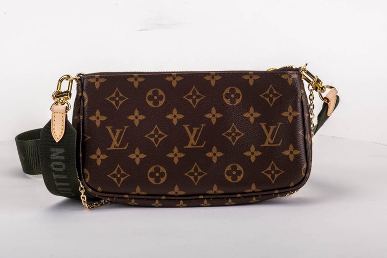 Black New in Box Louis Vuitton Multi Green Crossbody Pouch Bag For Sale