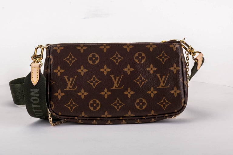 New in Box Louis Vuitton Multi Green Crossbody Pouch Bag at 1stDibs