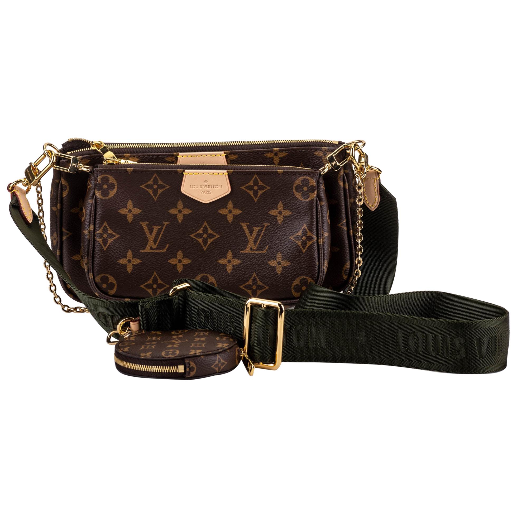 Louis Vuitton Phone Box Case Green Brown Monogram LV Logo Crossbody  Shoulder Bag