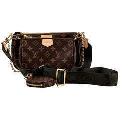 Used New in Box Louis Vuitton Multi Green Crossbody Pouch Bag