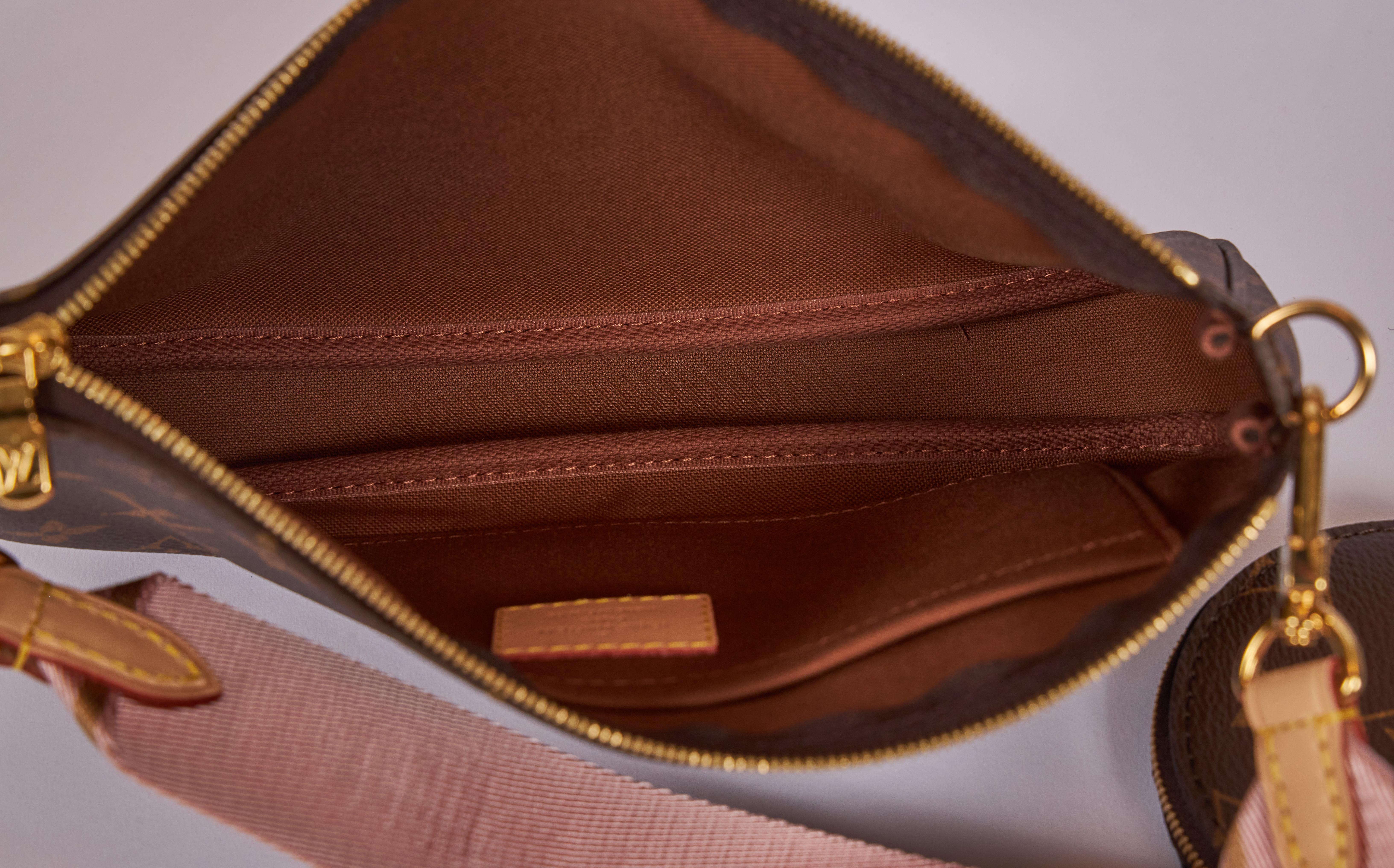 Louis Vuitton Mehrfarbige Pouchette Tasche in Rosa, im Karton im Angebot 6