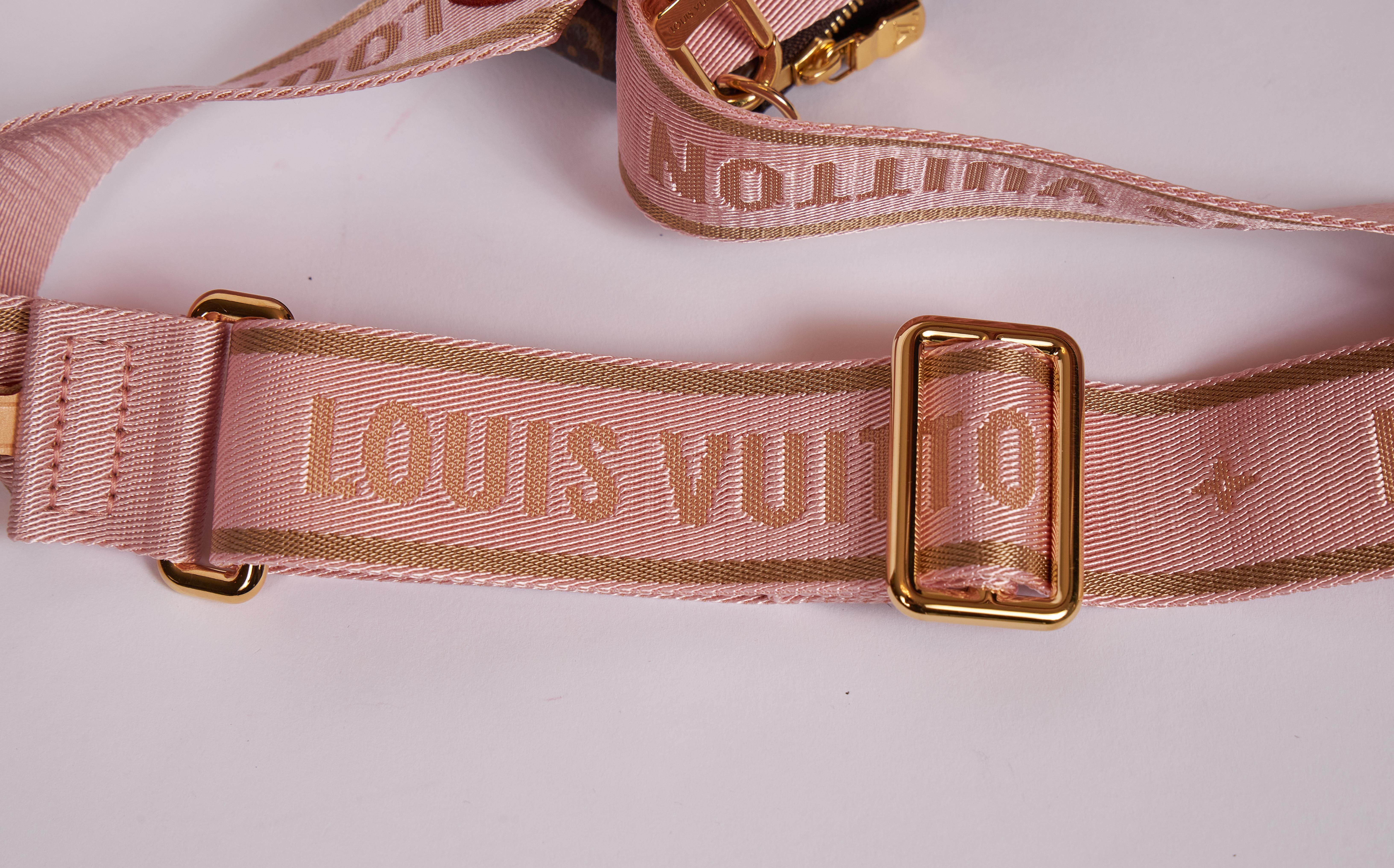 New in Box Louis Vuitton Multi Pink Pouchette Bag For Sale 4