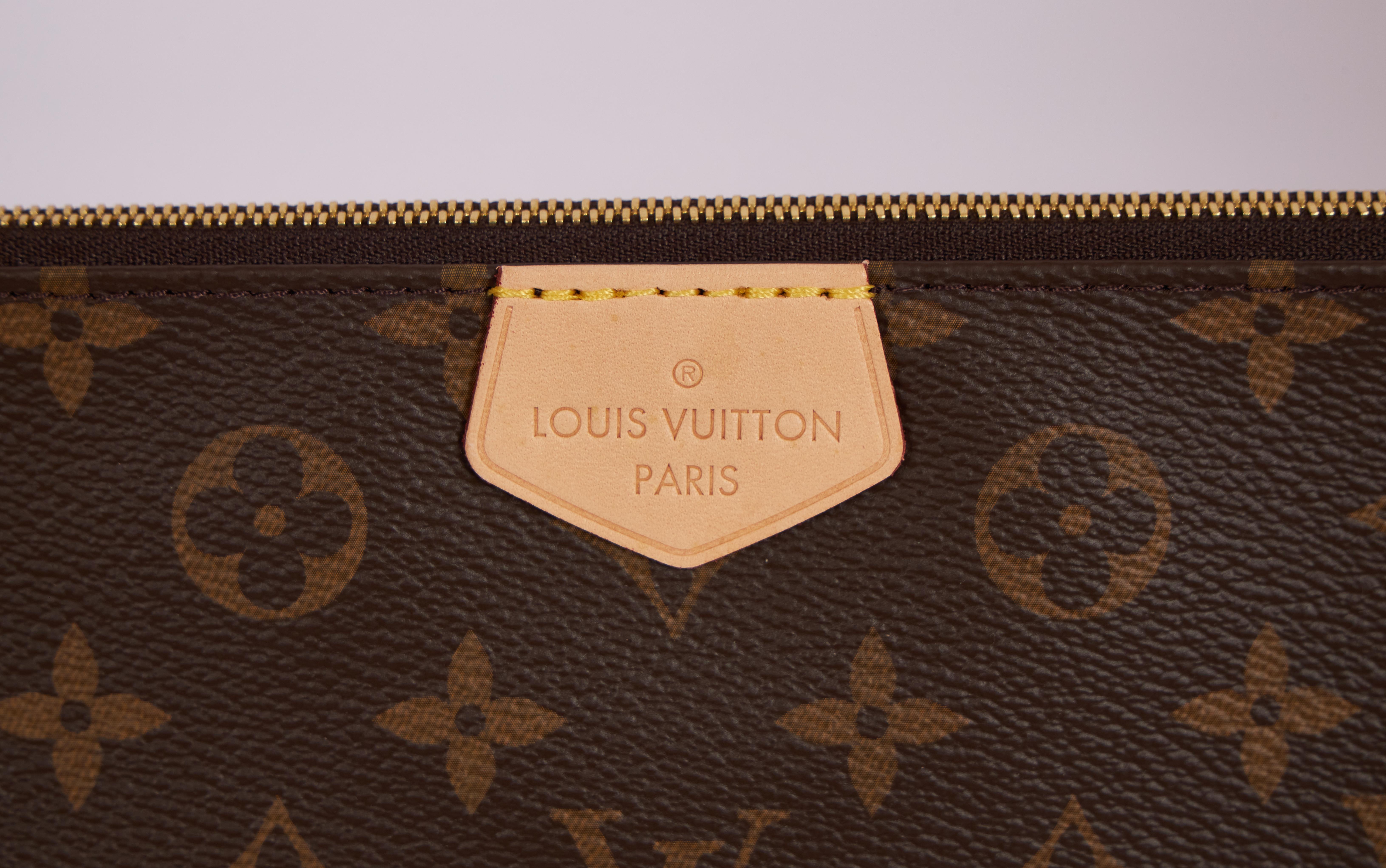 Louis Vuitton Mehrfarbige Pouchette Tasche in Rosa, im Karton im Angebot 4