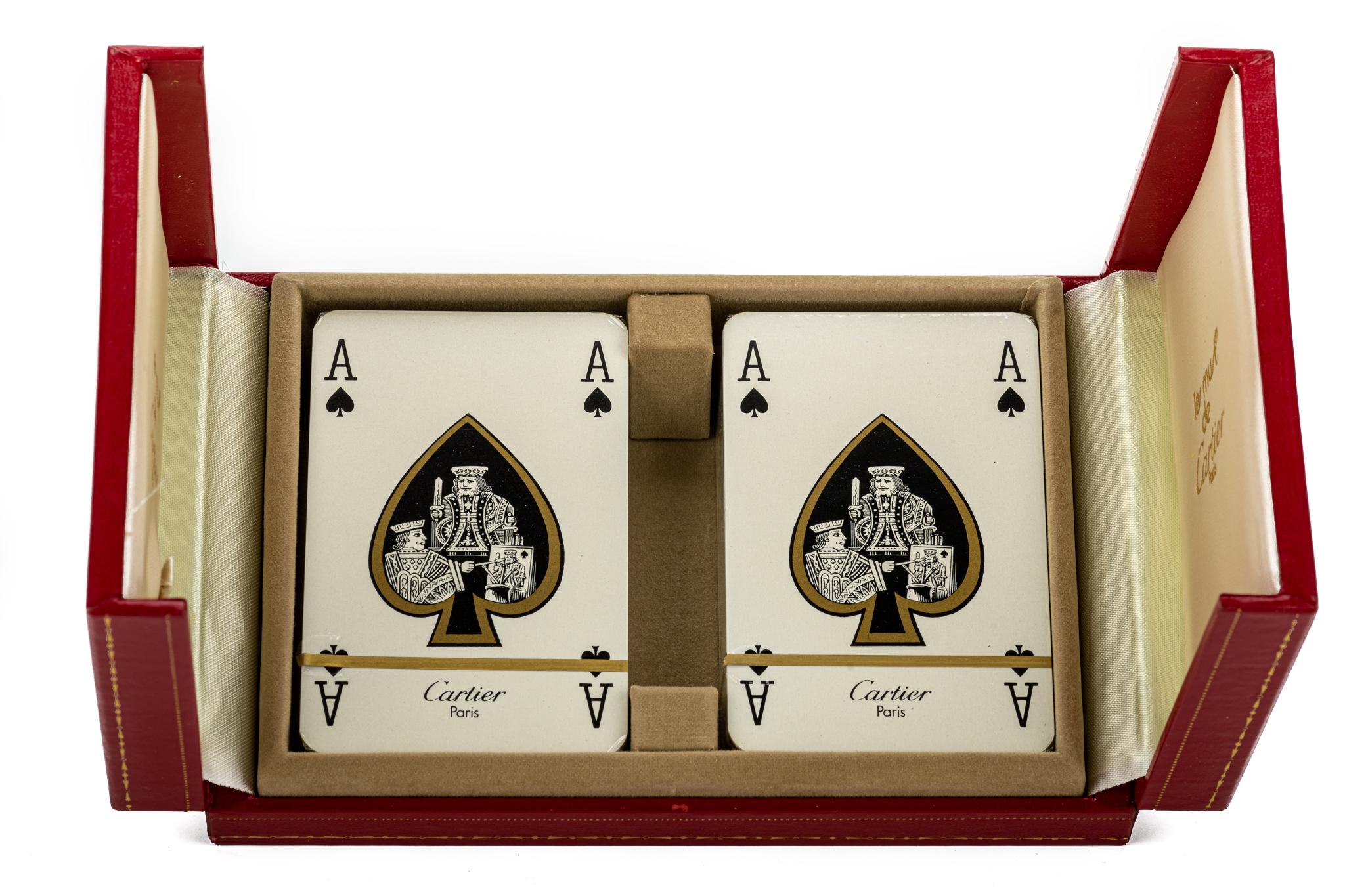 Brown New in Box Must De Cartier Playing Cards