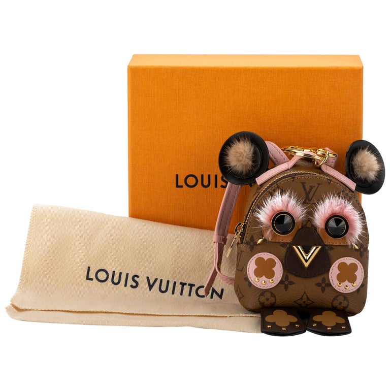 New in Box Rare Louis Vuitton Mini Owl Backpack Charm For Sale at 1stDibs