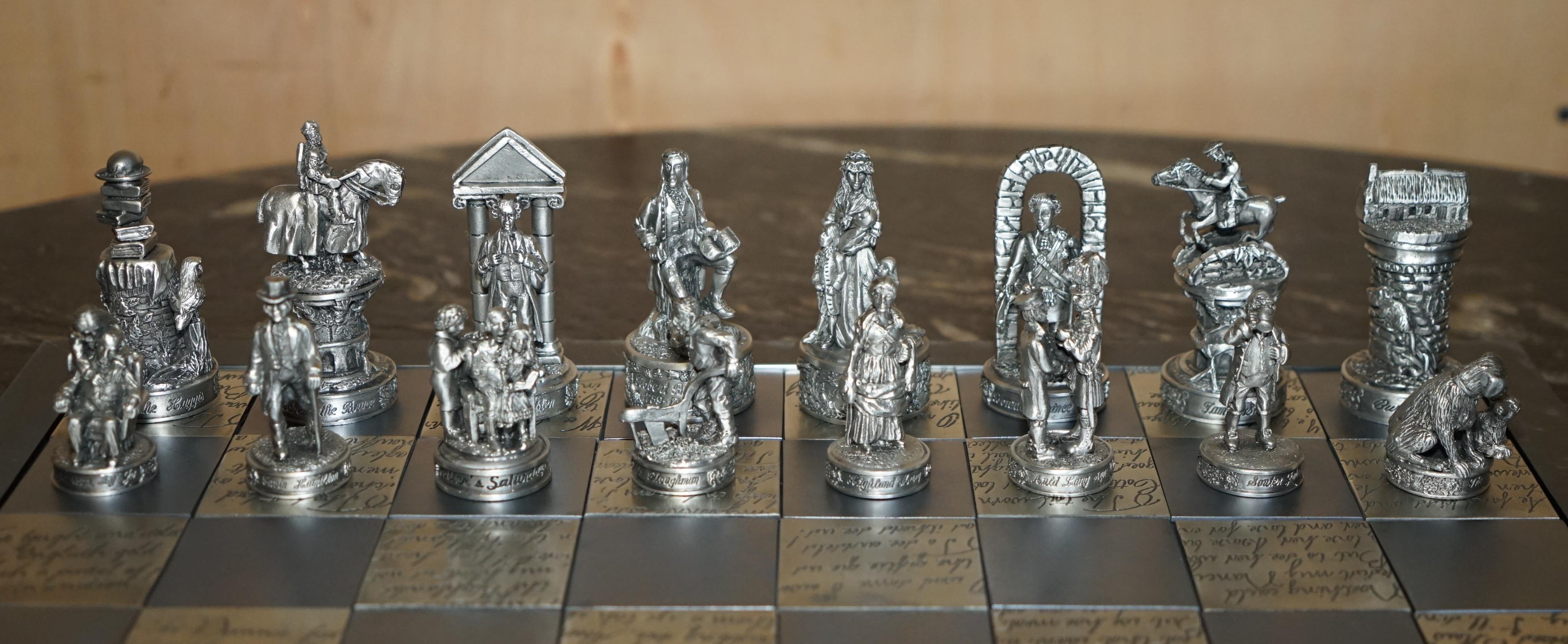NEW IN THE BOX LTD EDITION 18/500 ROBERT BURNS SCOTTiSH CHESS SET en vente 5