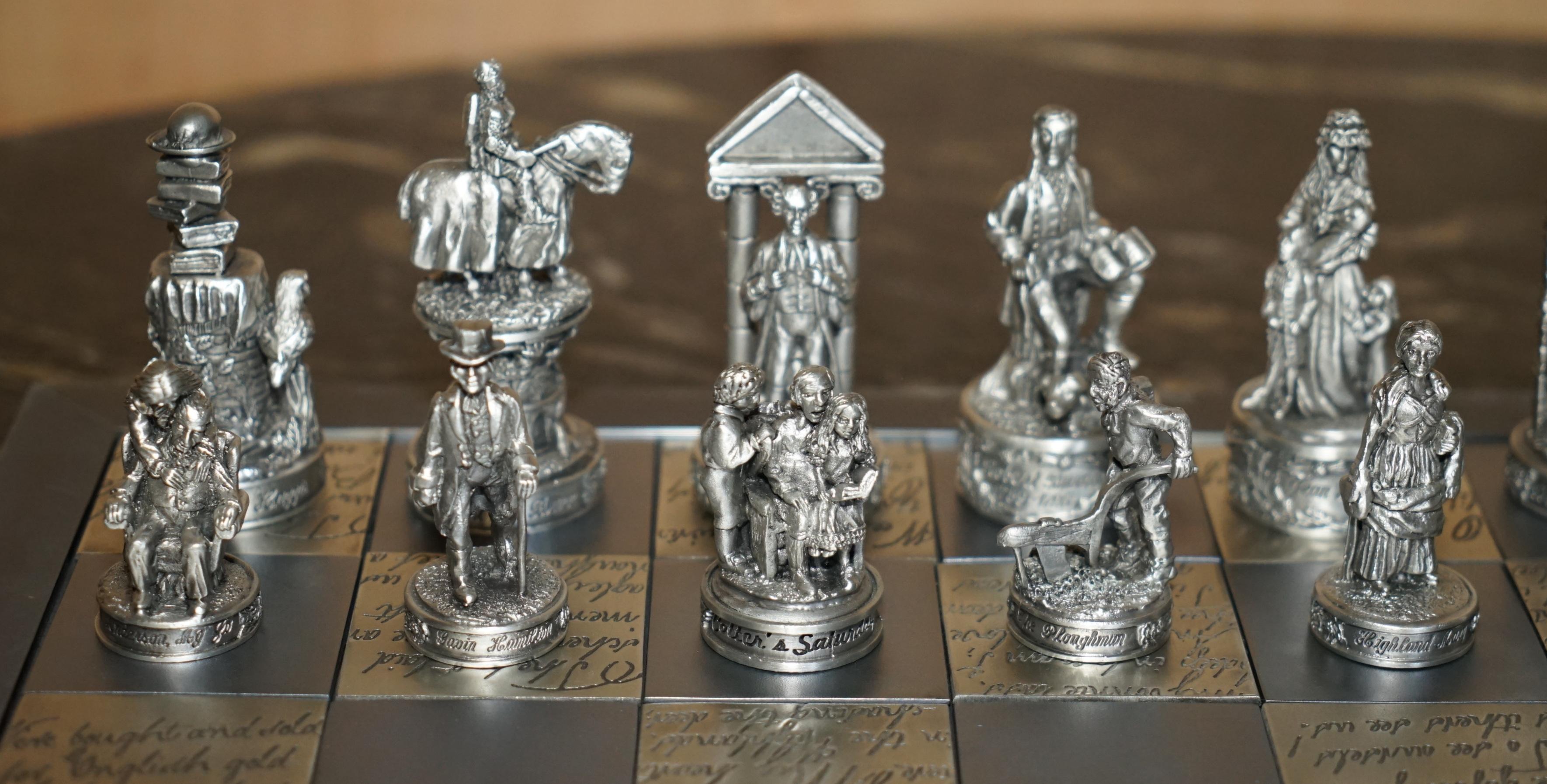 NEW IN THE BOX LTD EDITION 18/500 ROBERT BURNS SCOTTiSH CHESS SET en vente 6