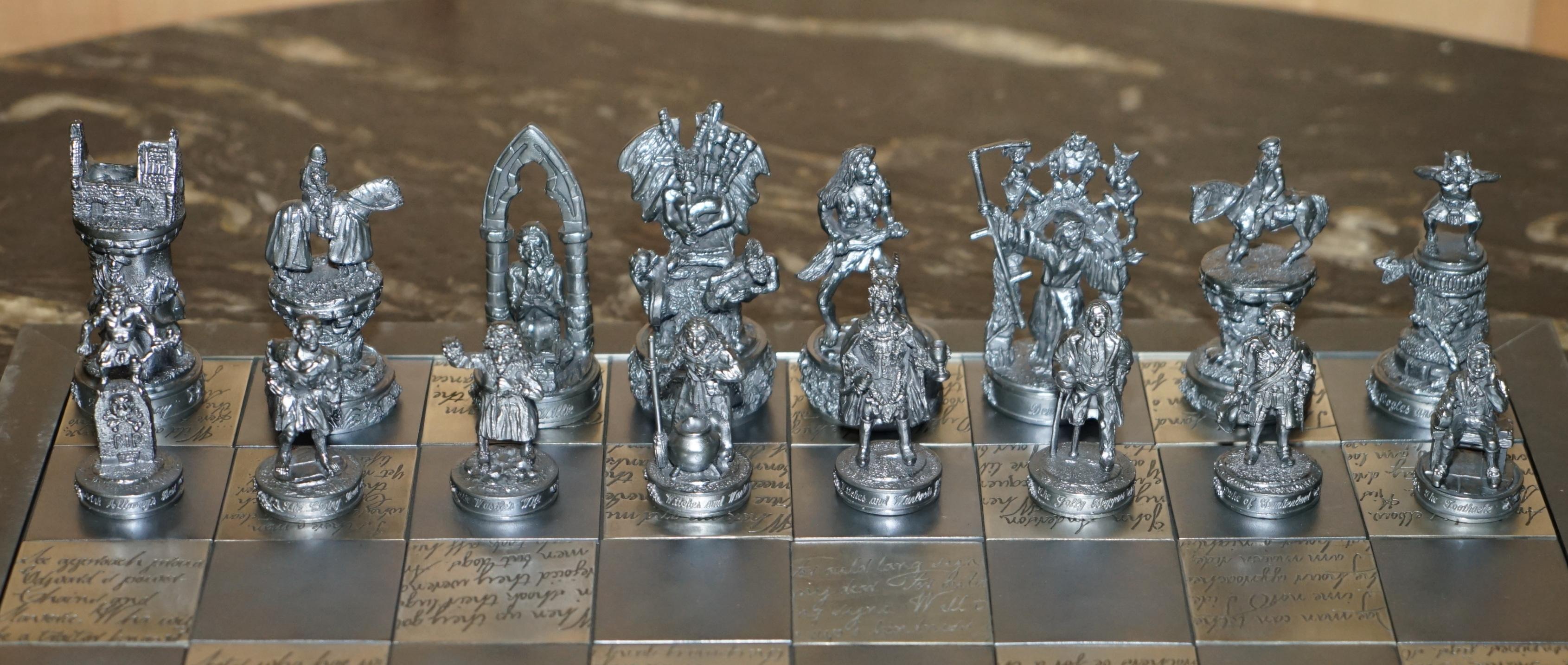 NEW IN THE BOX LTD EDITION 18/500 ROBERT BURNS SCOTTiSH CHESS SET en vente 9