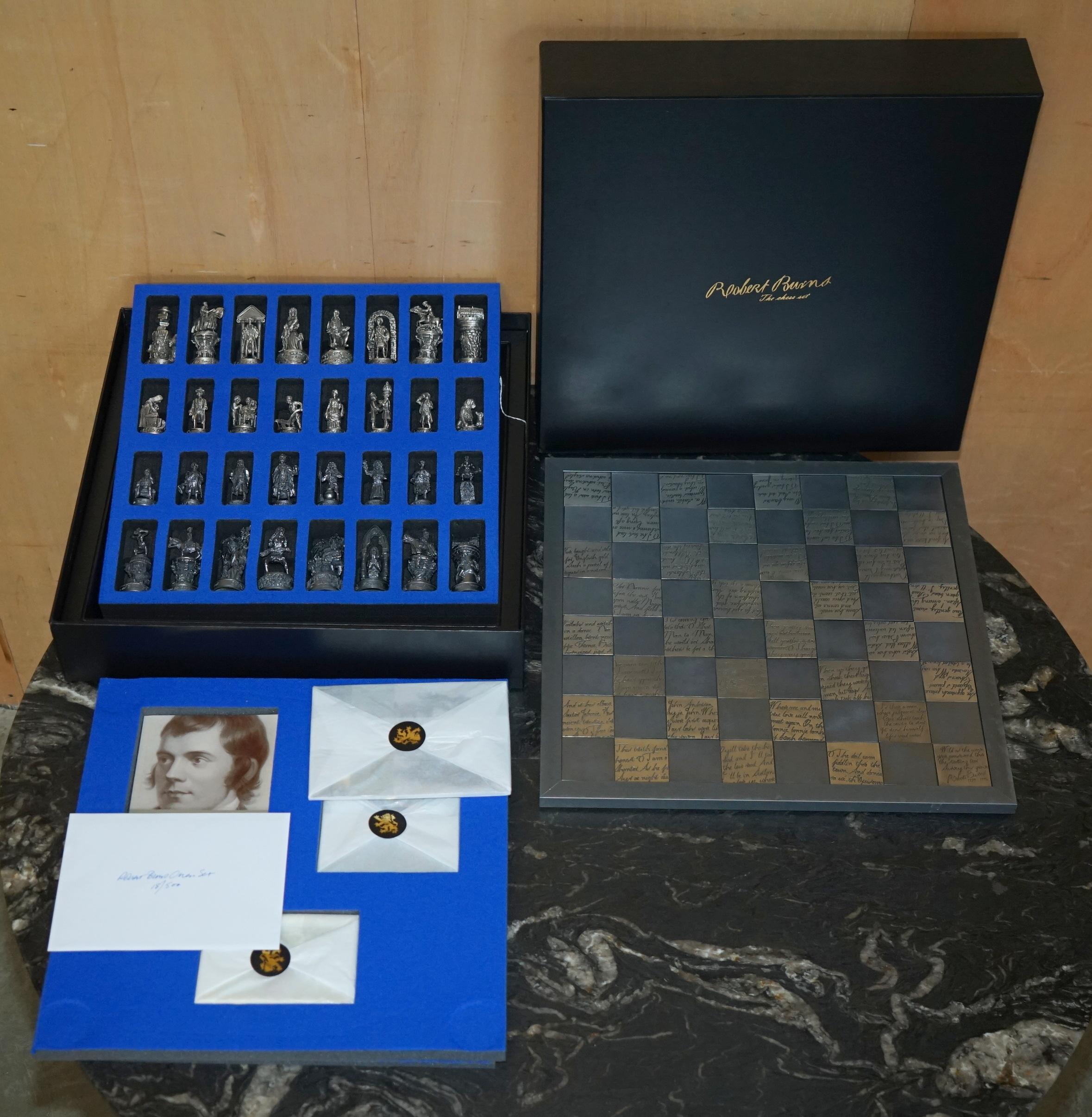 Autre NEW IN THE BOX LTD EDITION 18/500 ROBERT BURNS SCOTTiSH CHESS SET en vente