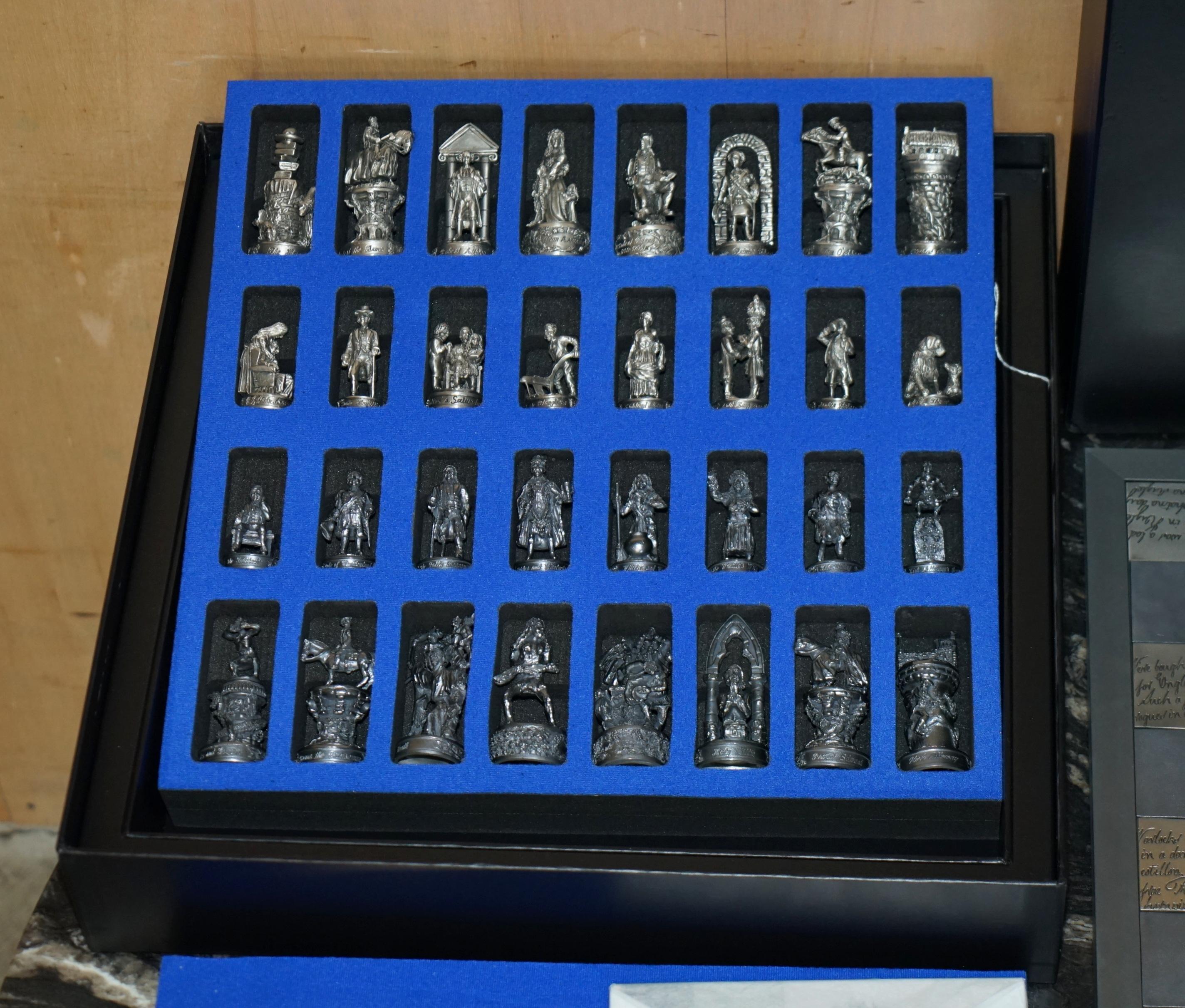 Anglais NEW IN THE BOX LTD EDITION 18/500 ROBERT BURNS SCOTTiSH CHESS SET en vente