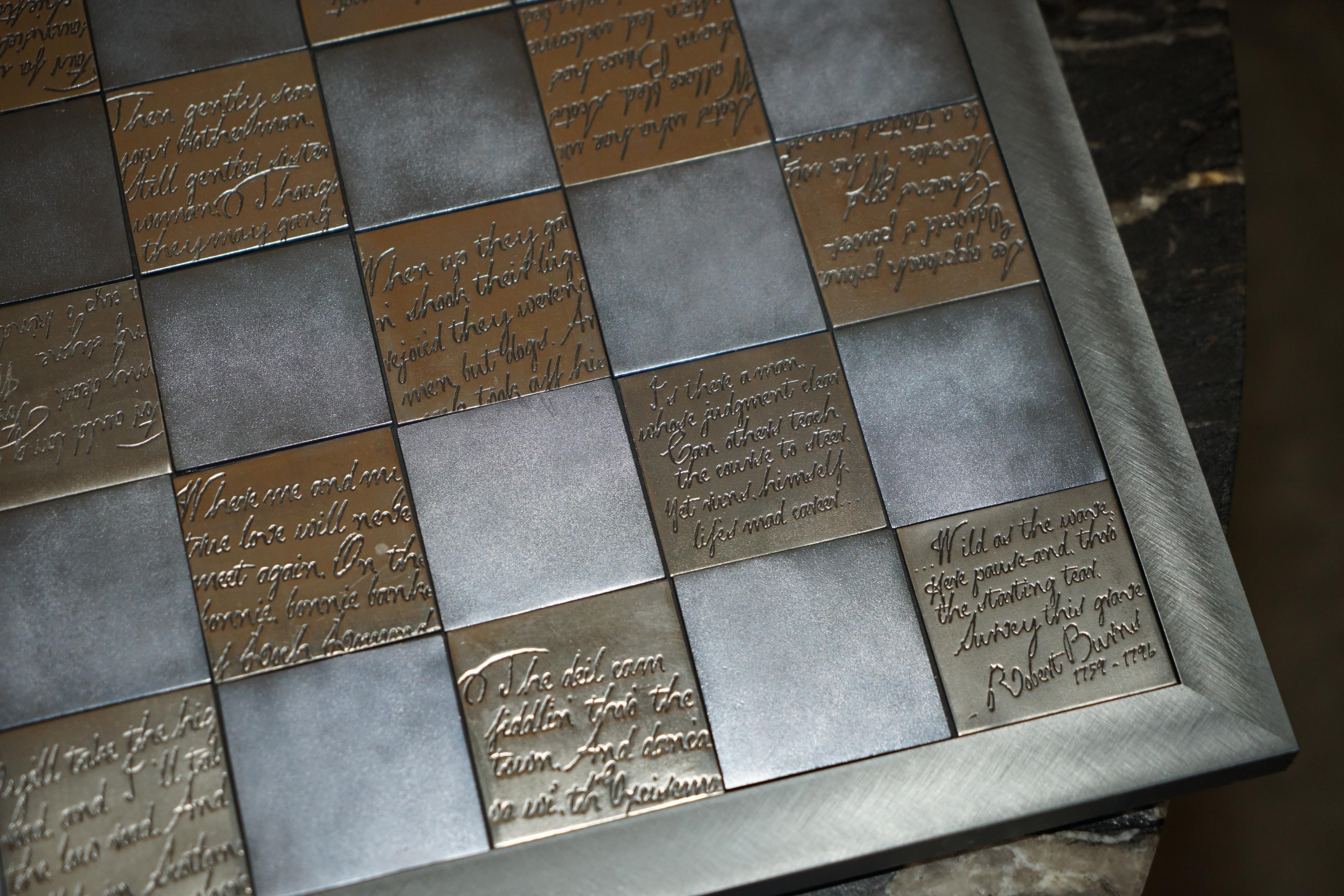 Argent NEW IN THE BOX LTD EDITION 18/500 ROBERT BURNS SCOTTiSH CHESS SET en vente