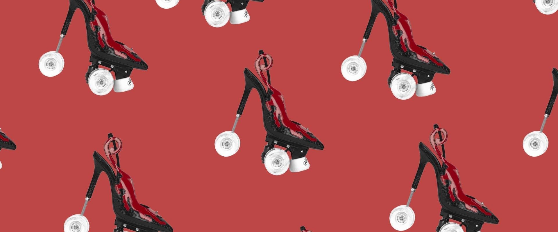 Neue unglaublich seltene Limited Edition Saint Laurent Celebrity Rollschuhe Sz 37 im Angebot 4