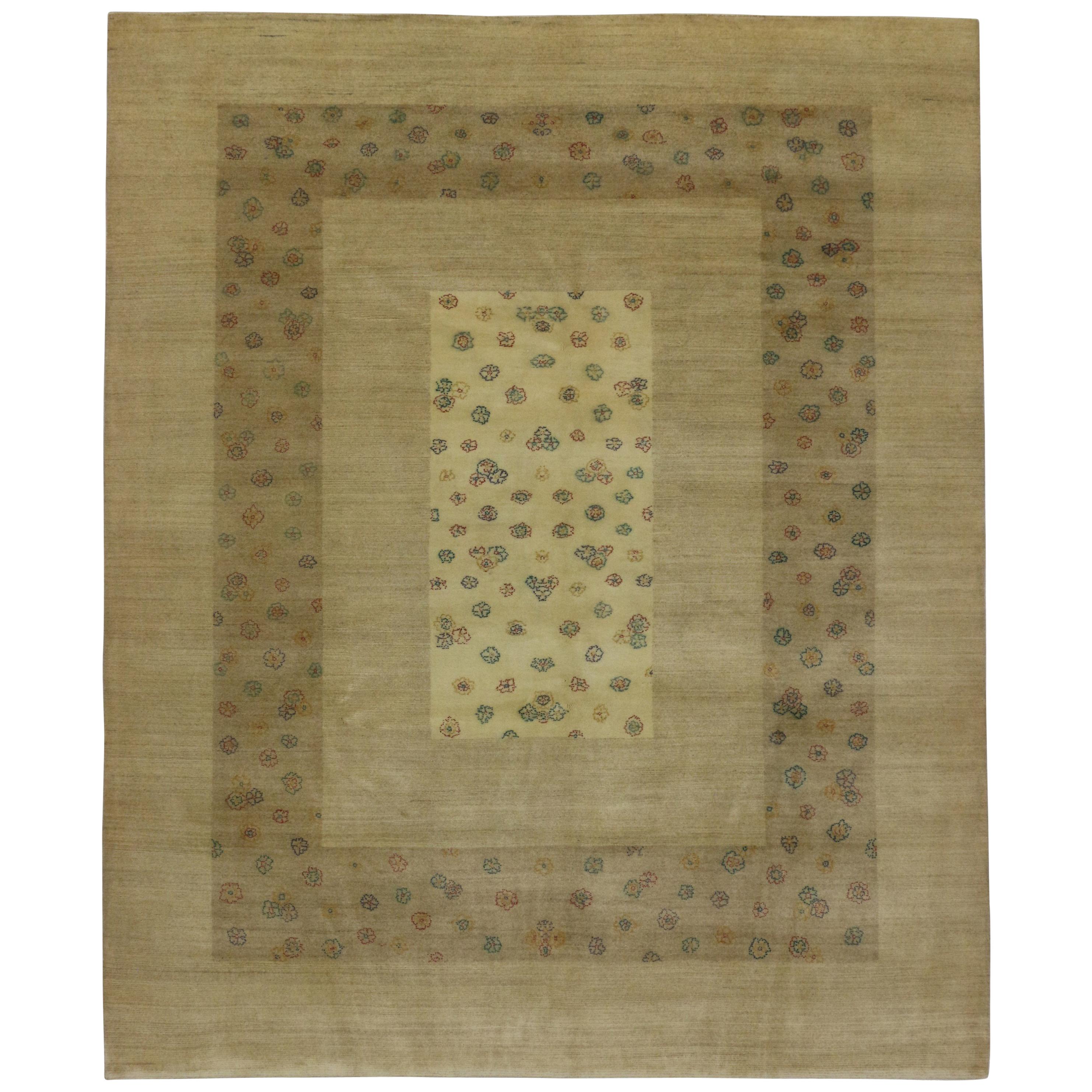 New Indian Rug with Modern Transitional Style