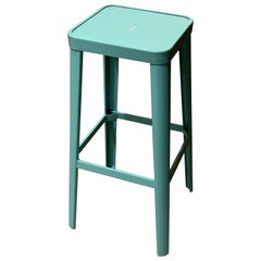 New Industrial Wrought Iron Shop Stool with Metal Seat