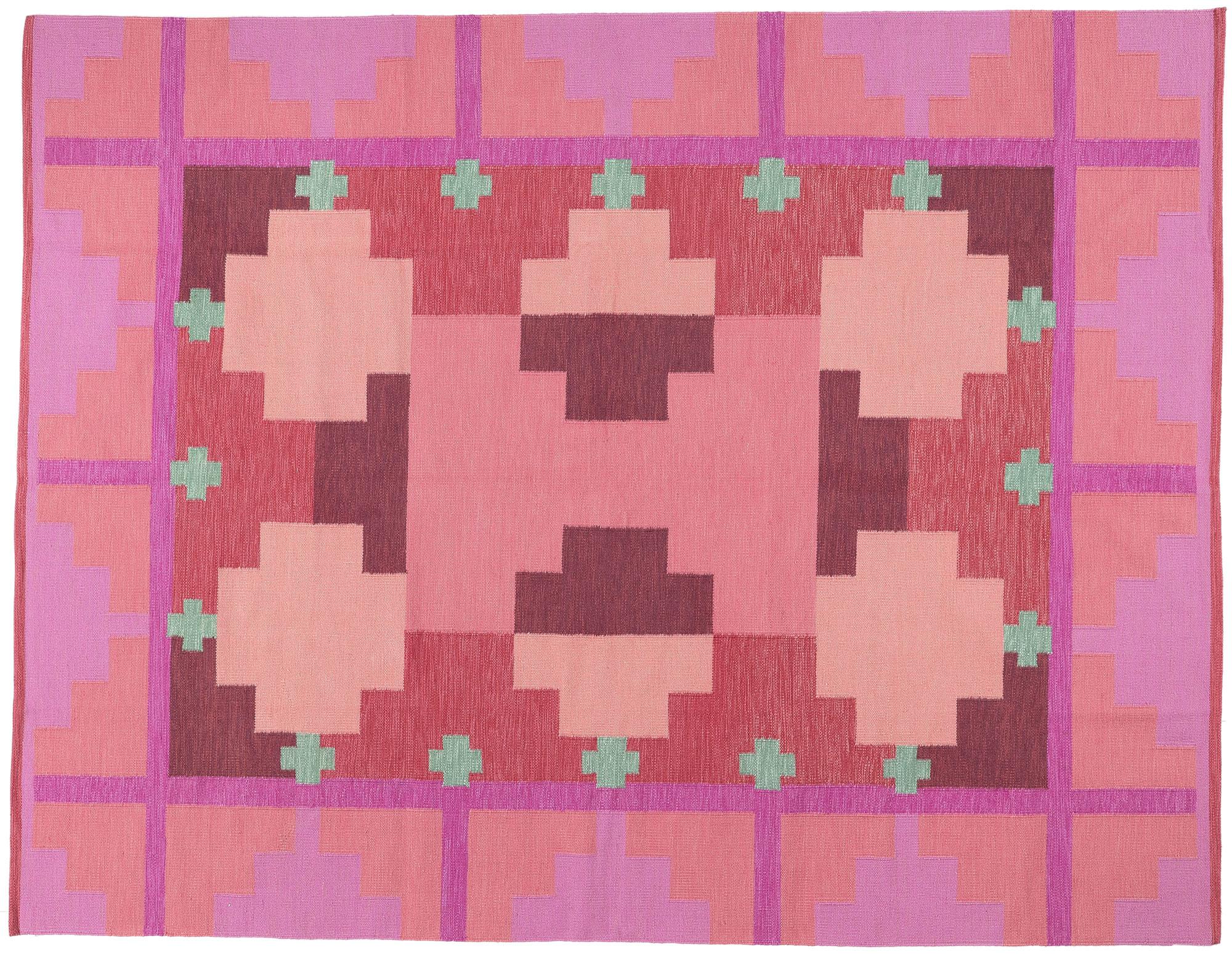 Nouveau tapis Kilim d'inspiration suédoise Ingegerd Silow avec design Storsjön en vente 2