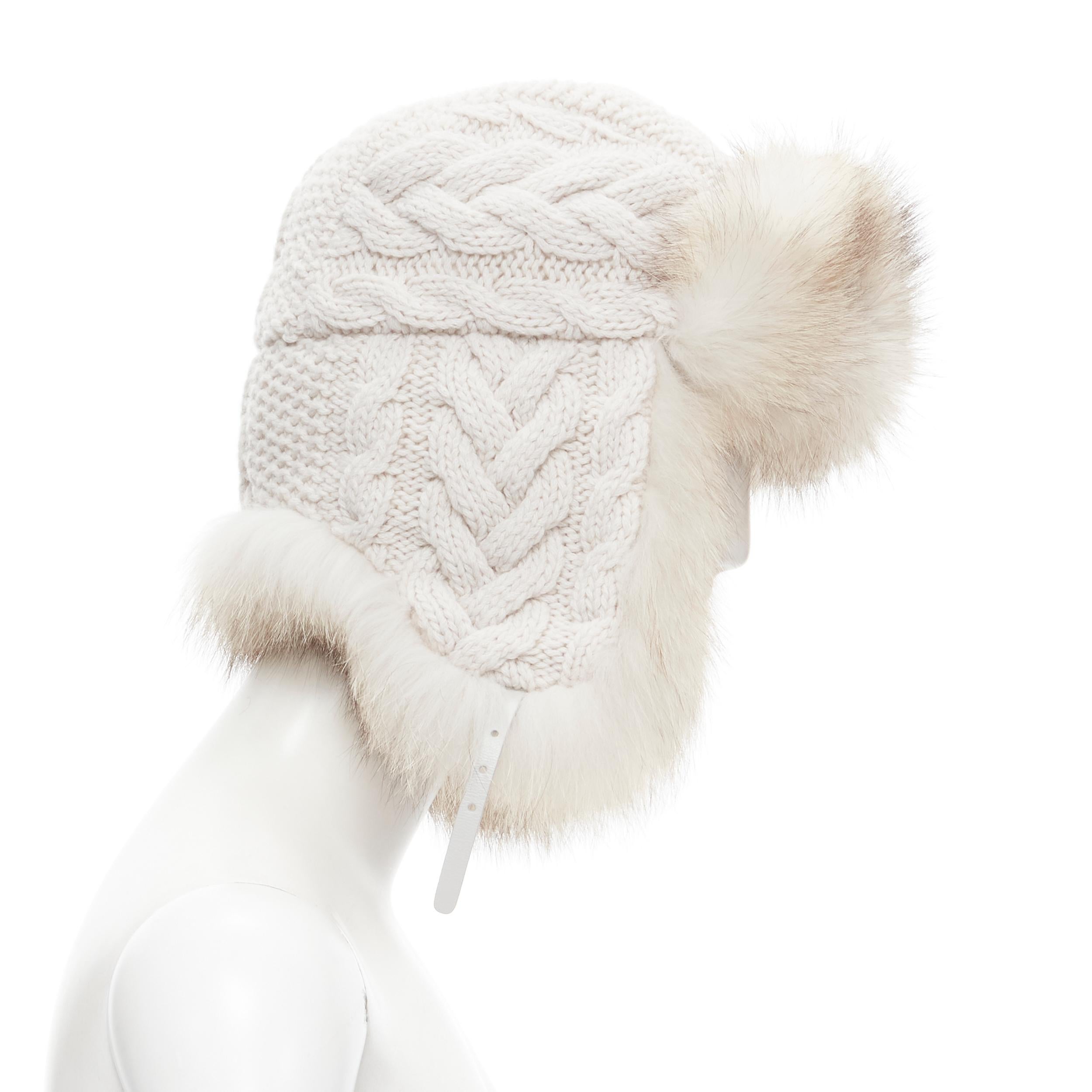 beige trapper hat