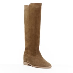 new ISABEL MARANT Cleave Brown suede concealed wedge knee high western boot EU38