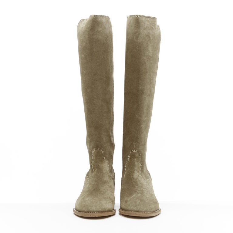 new ISABEL MARANT Cleave Taupe suede concealed wedge knee high western boot  EU37 at 1stDibs | isabel marant cleave boots, isabel marant cener boots, isabel  marant hidden wedge boots