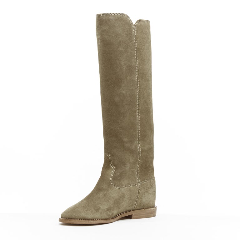 new ISABEL MARANT Cleave wedge knee high western boot EU37 at 1stDibs | isabel cleave boots, isabel marant cener boots