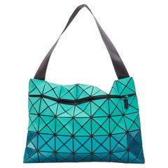 Issey Miyake - Sac à bandoulière bleu métallisé et turquoise Prism, neuf