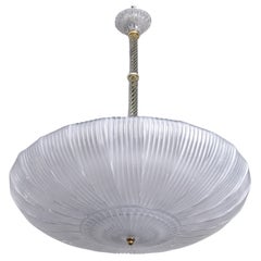 New Italian Murano Glass Umbrella Style Six Light Pendant Fixture