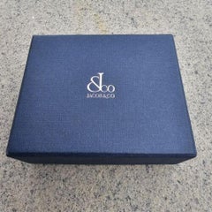 New Jacob & Co. Cufflinks Roto Spinner Diamond Black Mother Pearl & Box