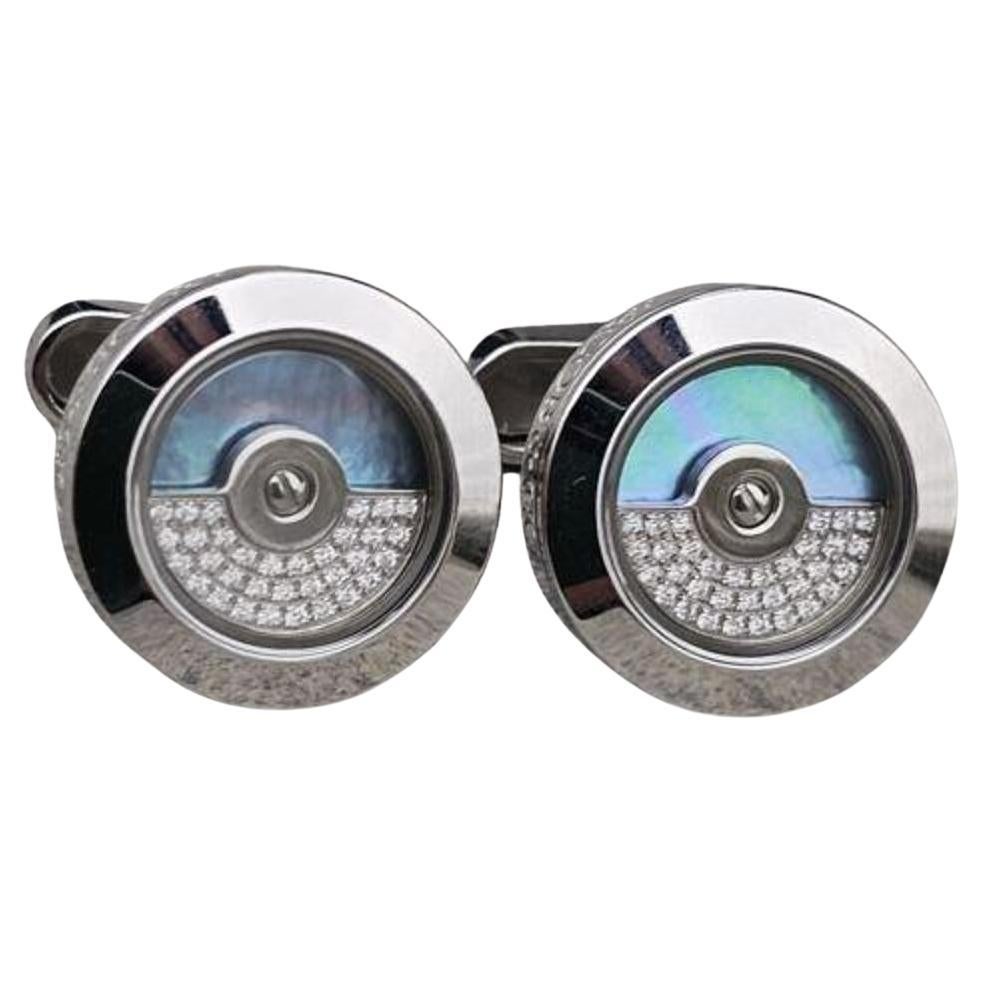 Nuevo Jacob 
Co. Gemelos Roto Spinner Diamante Negro Madre Perla y Caja en venta