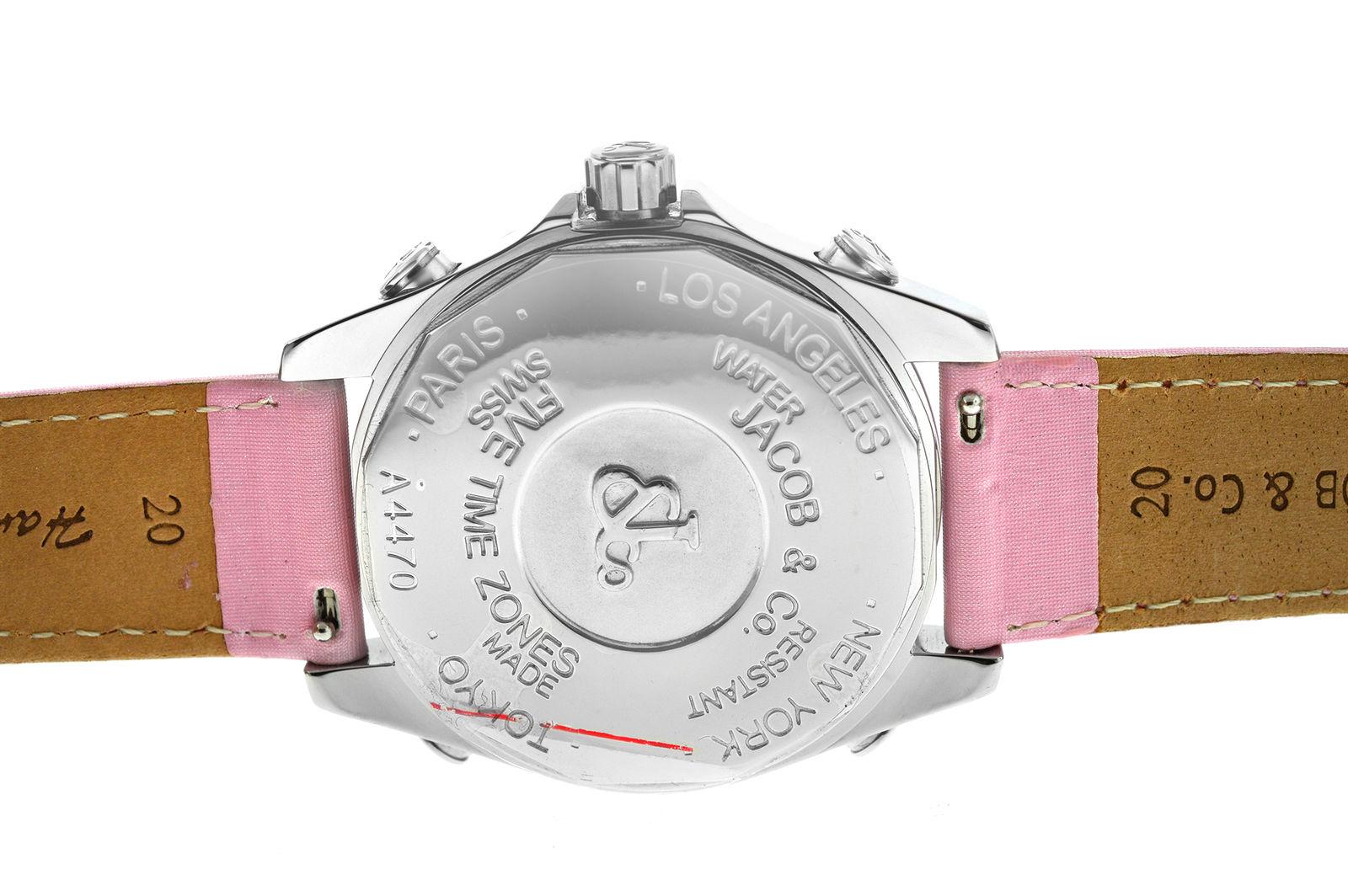 New Jacob & Co. Five 5 Time Zone Steel Diamond Watch In New Condition For Sale In New York, NY