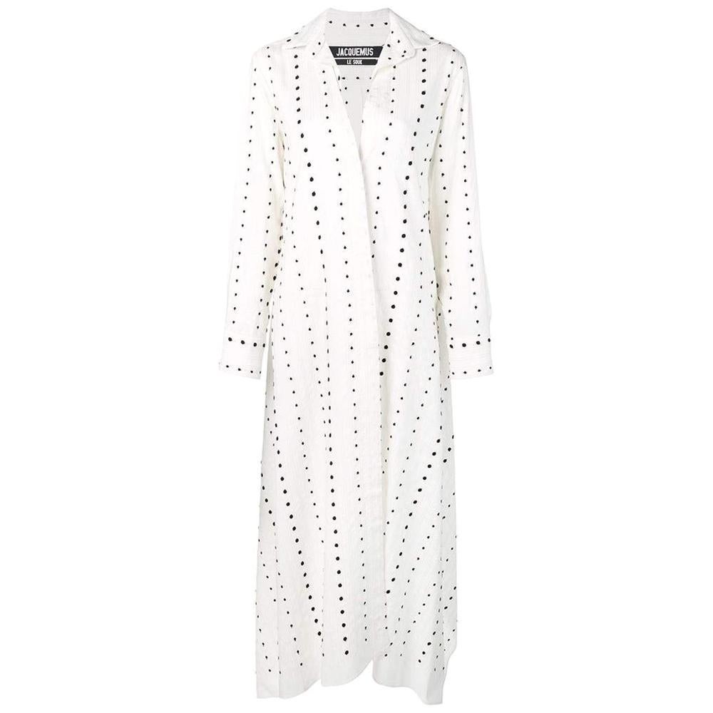 New Jacquemus 'La Djellaba' Dotted Shirtdress FR42 US 8-10 For Sale