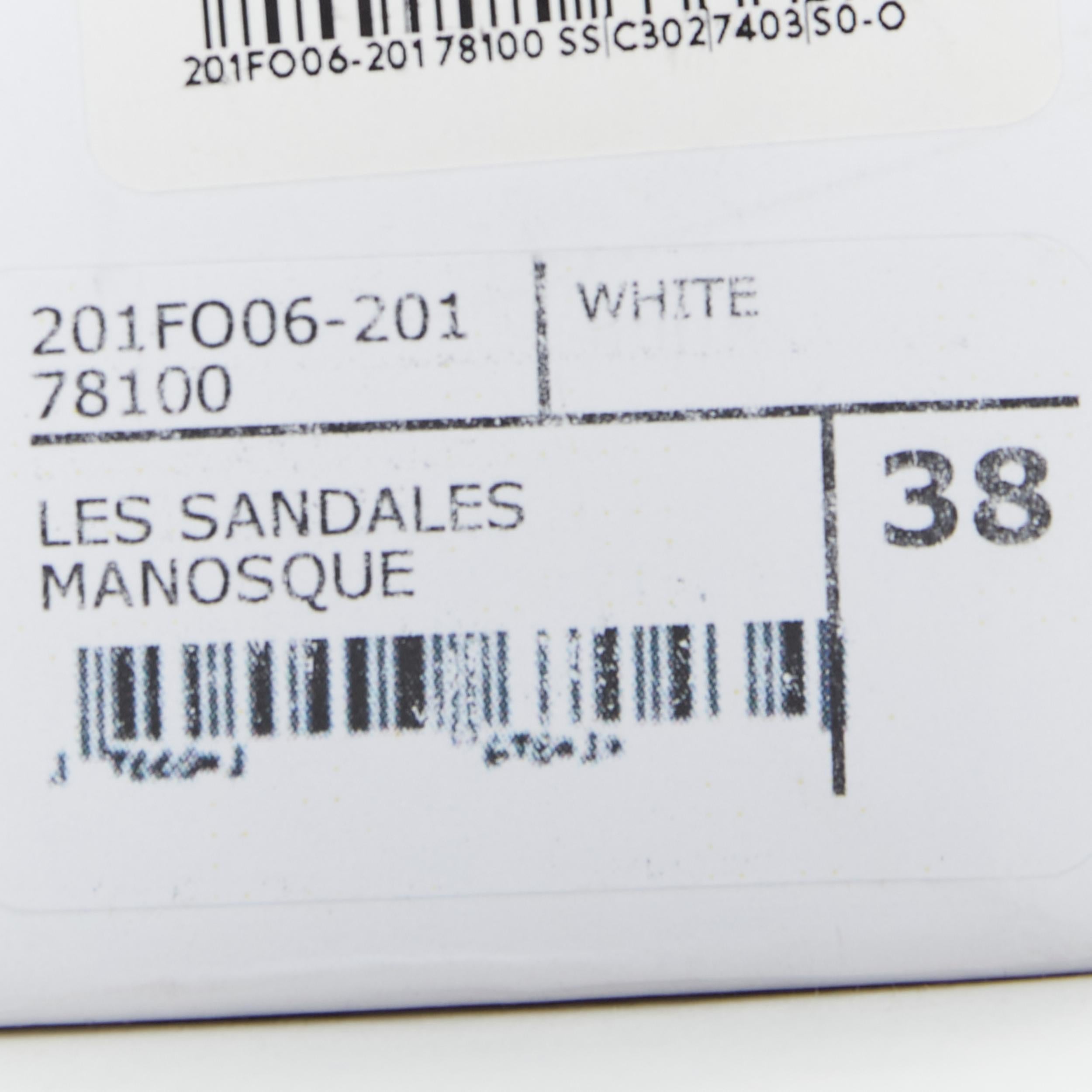 new JACQUEMUS Les Sandales white minimal decorative ball heel sandal EU38 For Sale 4