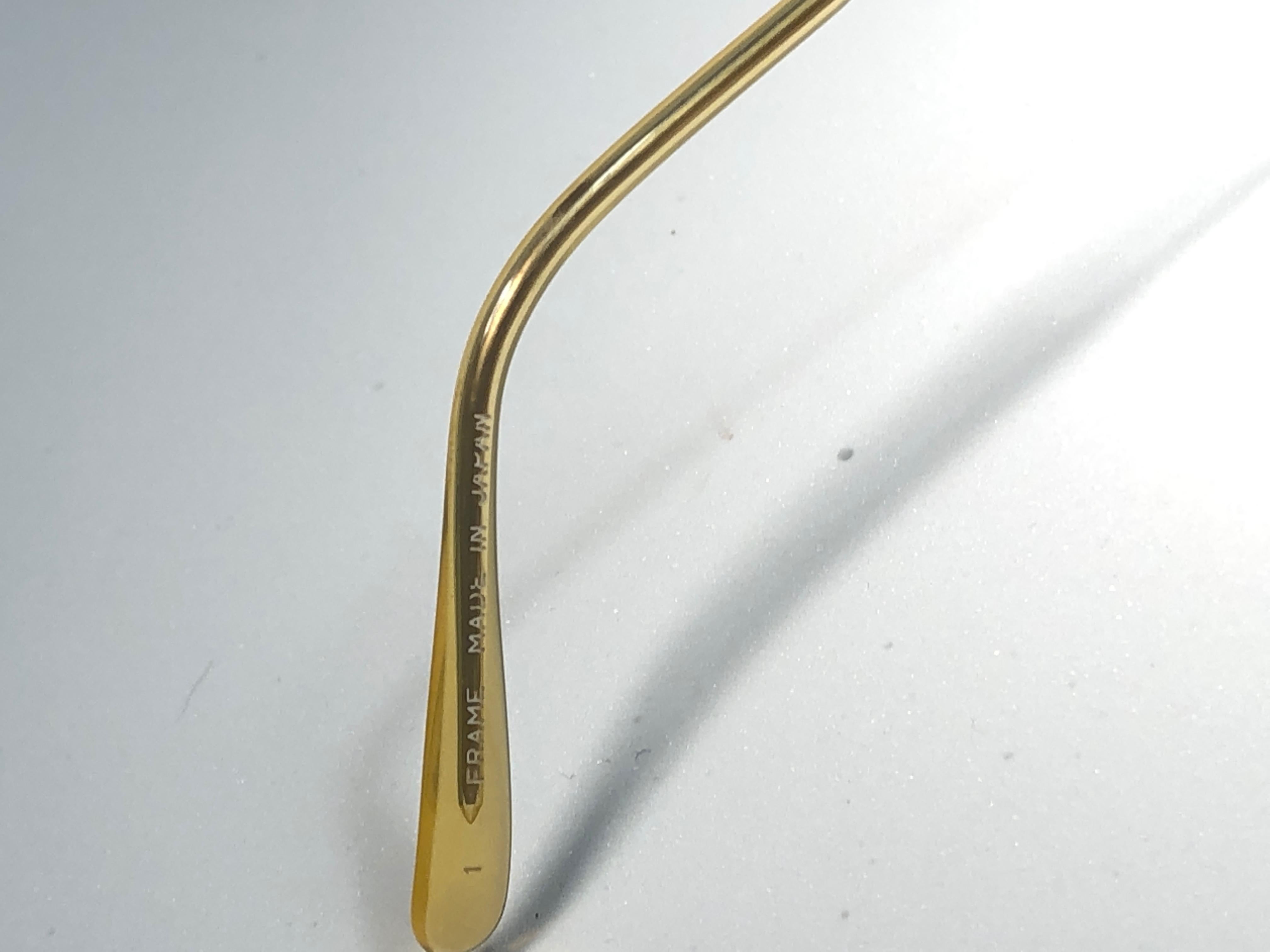 Jean Paul Gaultier - Lunettes de soleil en cuivre sans monture 55 1177, neuves, fabriquées au Japon, années 1990 Unisexe en vente