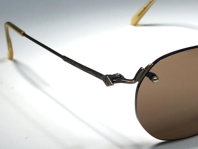 New Jean Paul Gaultier 55 1177 Rimless Copper Sunglasses 1990