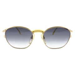 New Jean Paul Gaultier 55 1271  Oval Gold Sunglasses 1990's Made in Japan