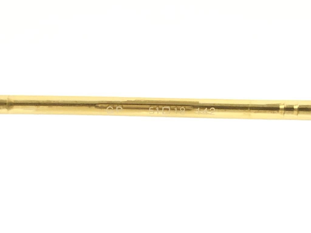 Nouveau Jean-Paul Gaultier 55 1271  Lunettes de soleil ovales dorées fabriquées au Japon dans les années 1990  en vente 2