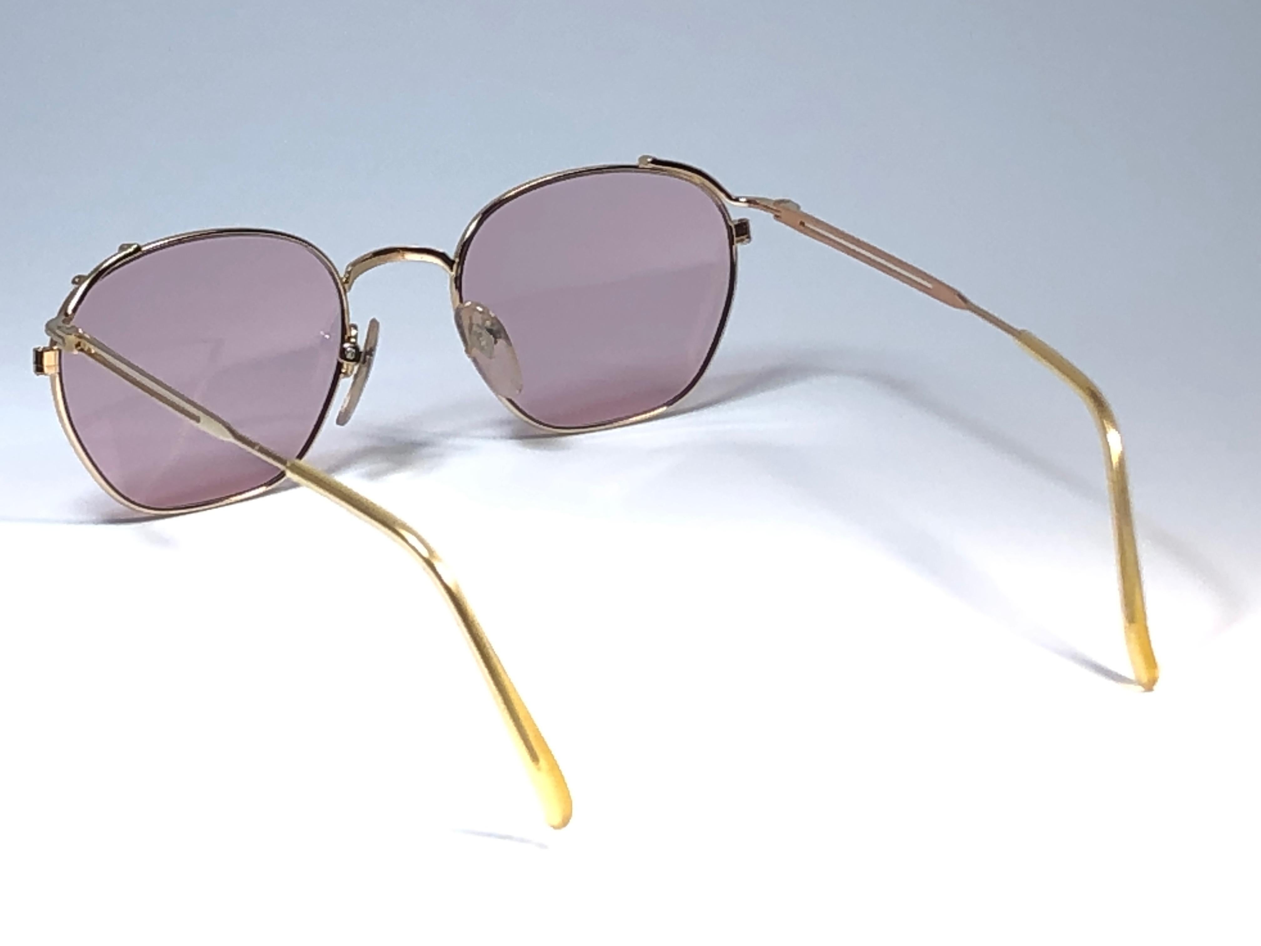 New Jean Paul Gaultier 55 3173 Gold Sunglasses 1990's Japan  5
