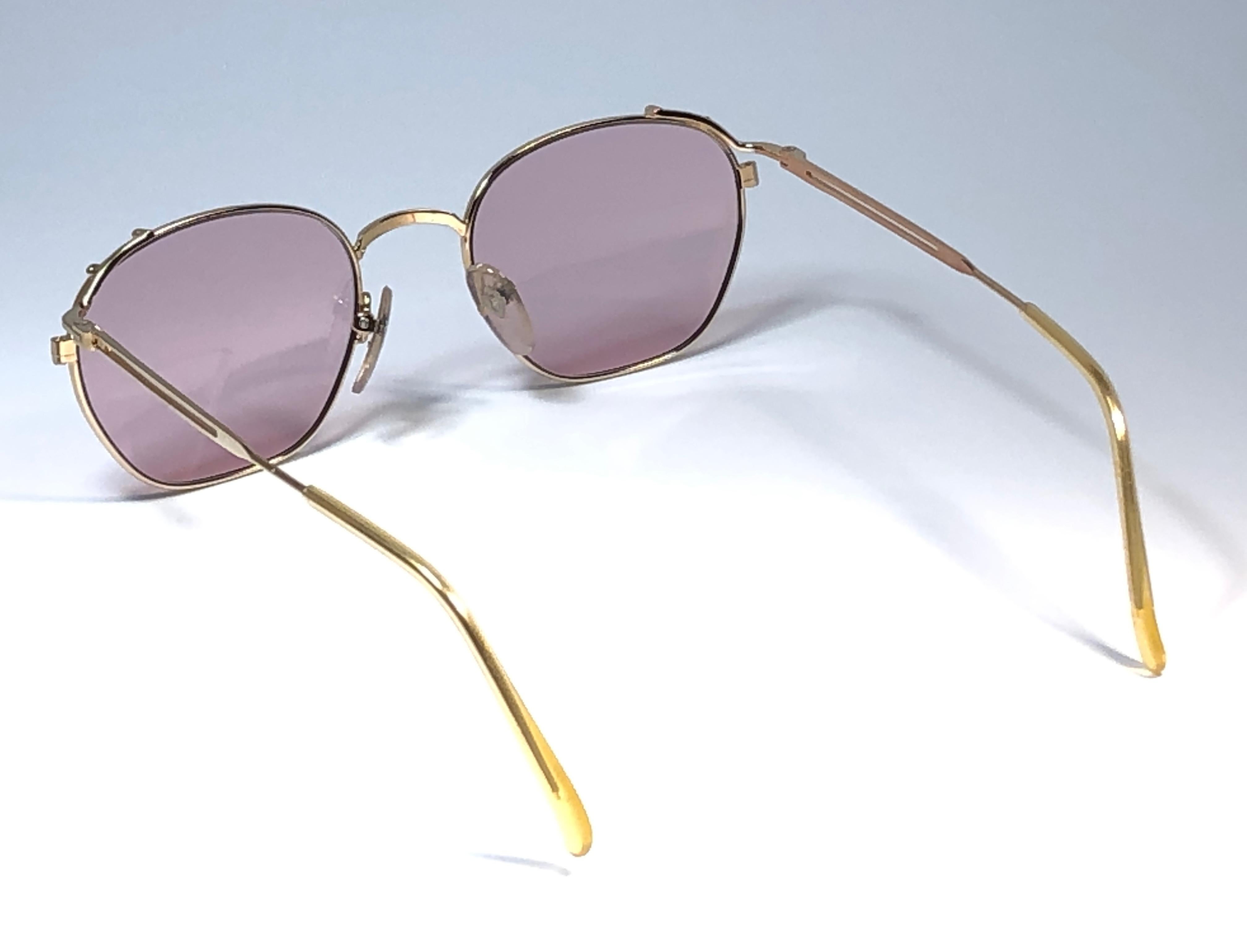 New Jean Paul Gaultier 55 3173 Gold Sunglasses 1990's Japan  In New Condition In Baleares, Baleares