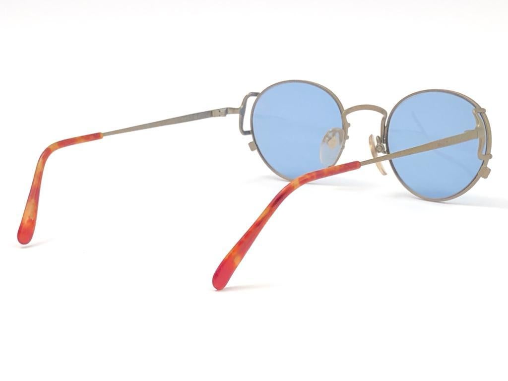 New Jean Paul Gaultier 55 3178 Oval Matte Sunglasses 1990's Made in Japan  1